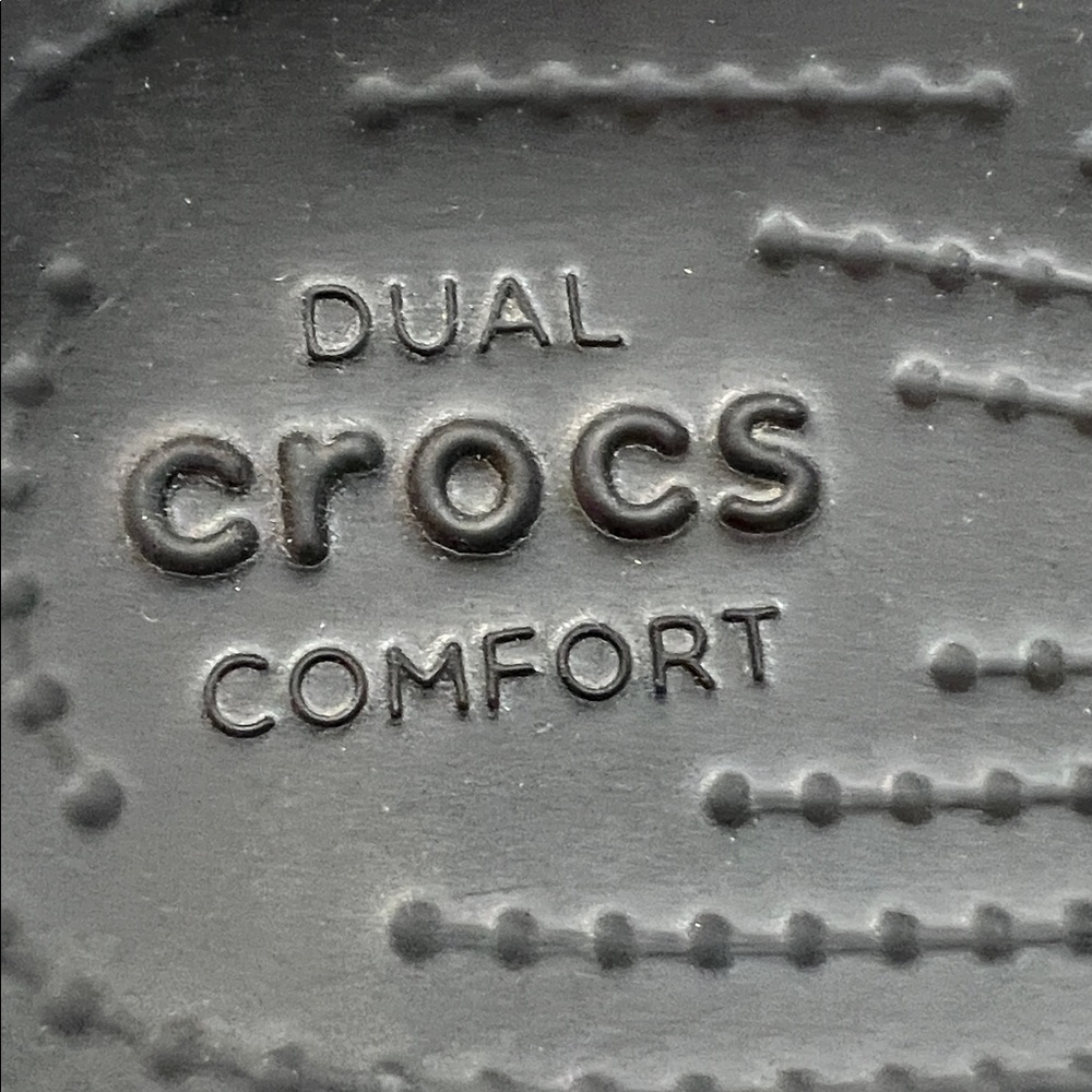 Crocs Sanrah Diamante Wedge Flip Flops in black with gold embellishments sz 6 - Picture 11 of 15